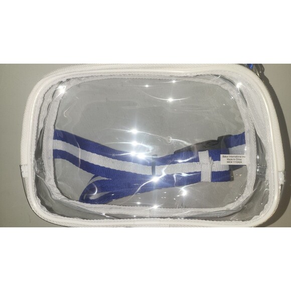 Vivitar Game Day Waist Pouch, Clear w/ Blue Adjustable Strap - Picture 2 of 4